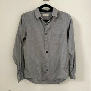 Morikage Shirt Kyoto button down dark blue with button patterns